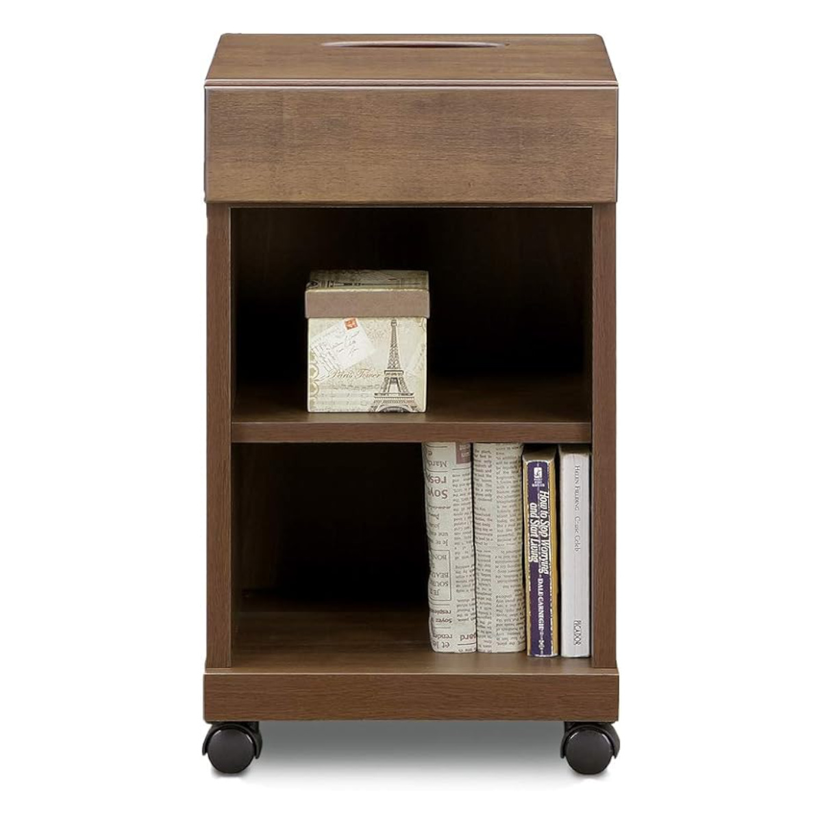 ナイトテーブル 高さ60cm キャスター付 シュシュツー （ サイド