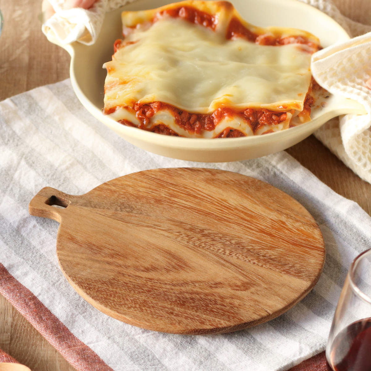 カッティングボード TOOLS ウッドボード サークル （ まな板 鍋敷き