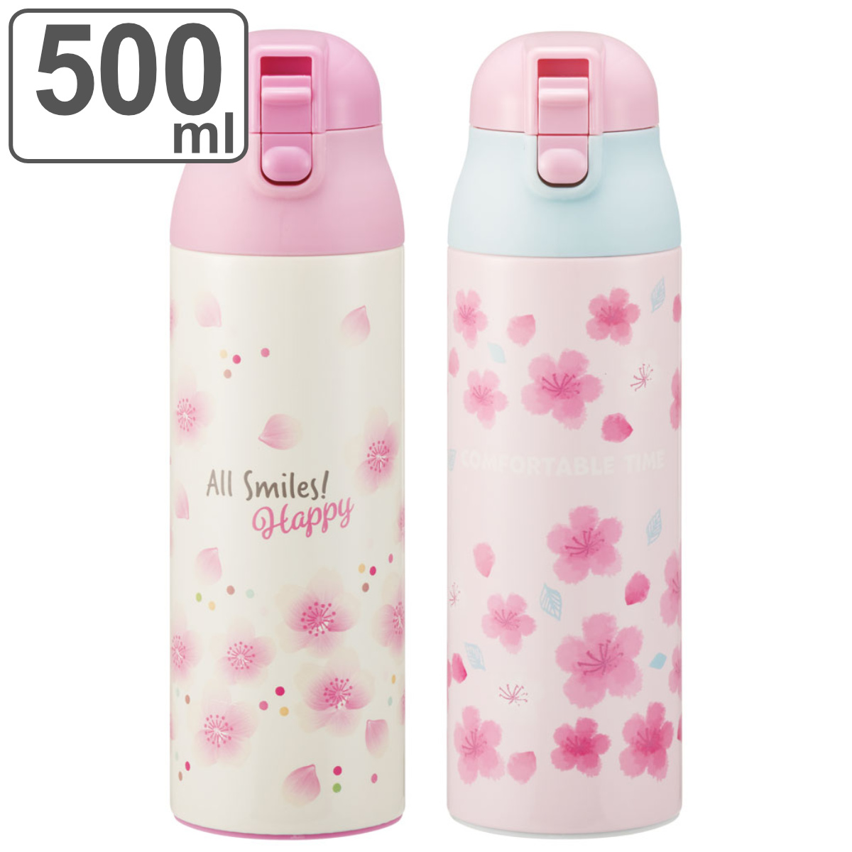 スケーター 水筒 500ml ワンプッシュステンマグボトル 桜柄 （ 桜 保温
