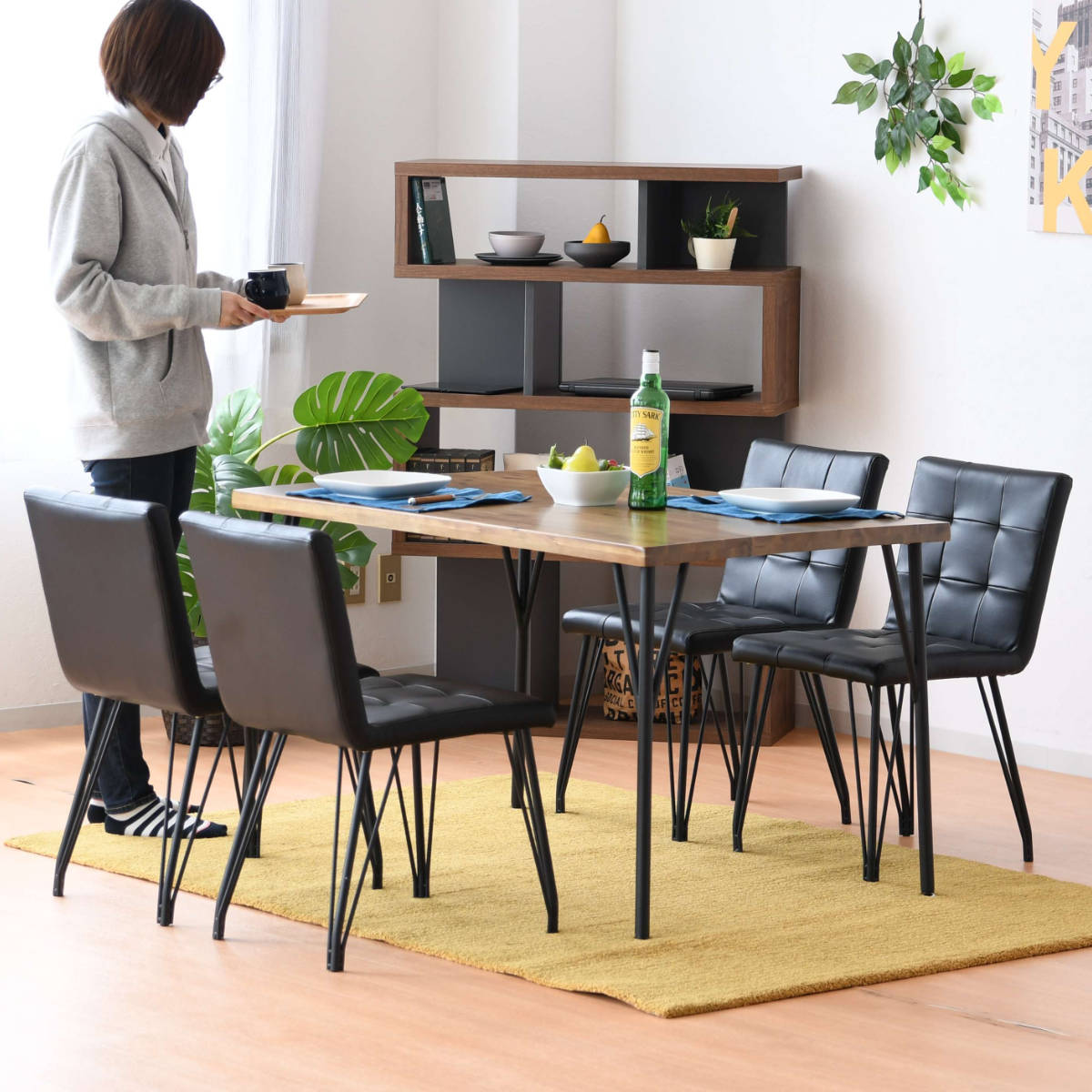 ダイニングテーブル 幅120cm アカシア無垢 ポッパー （ 4人掛け 食卓