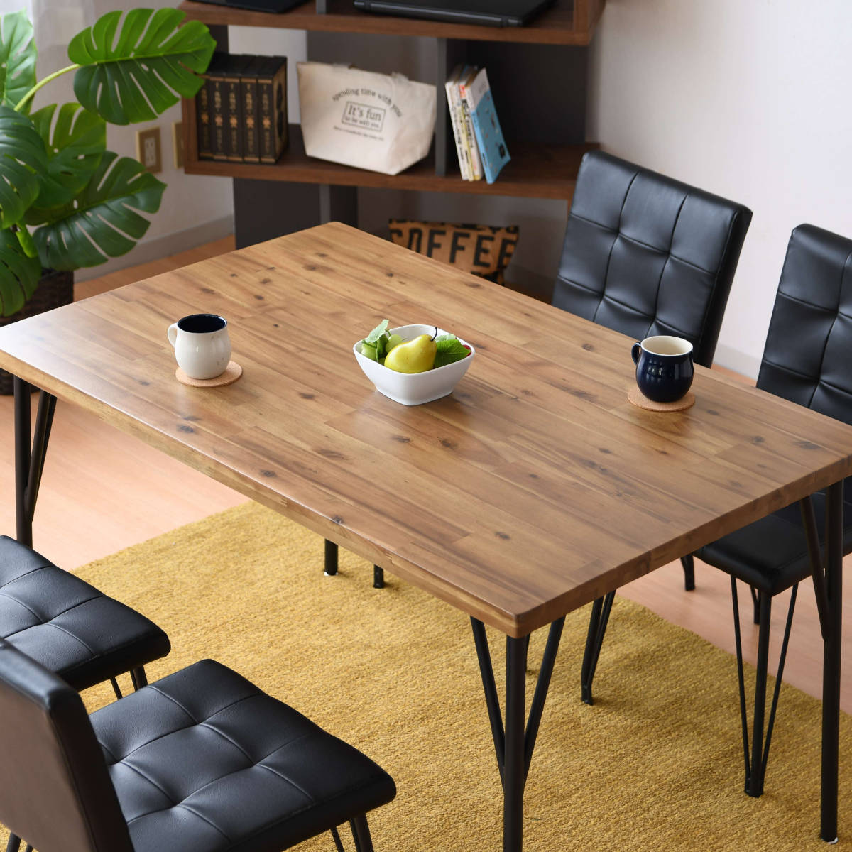 ダイニングテーブル 幅120cm アカシア無垢 ポッパー （ 4人掛け 食卓