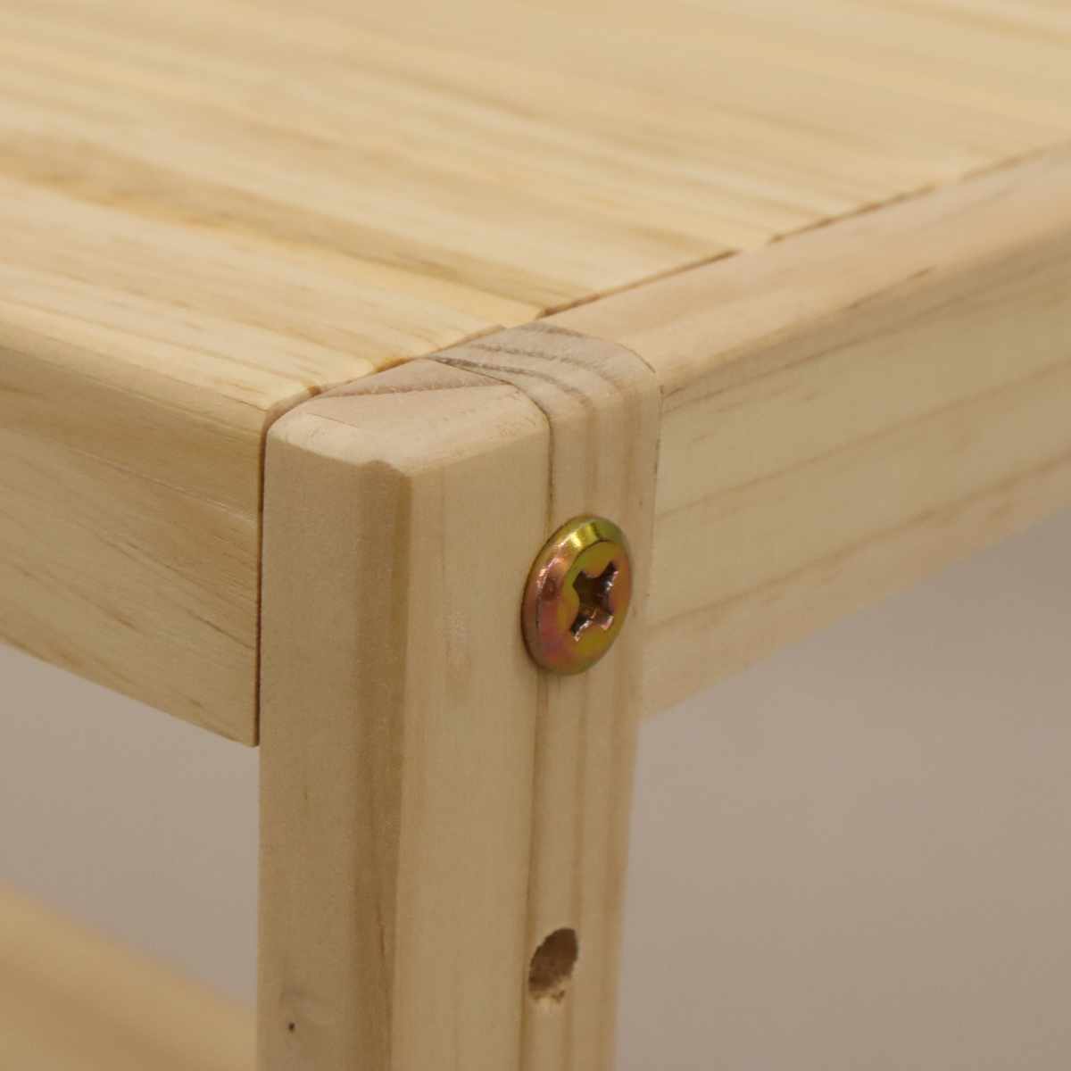 エイ・アイ・エス オープンラック 3段 天然木 パイン材 幅30cm （ 木製