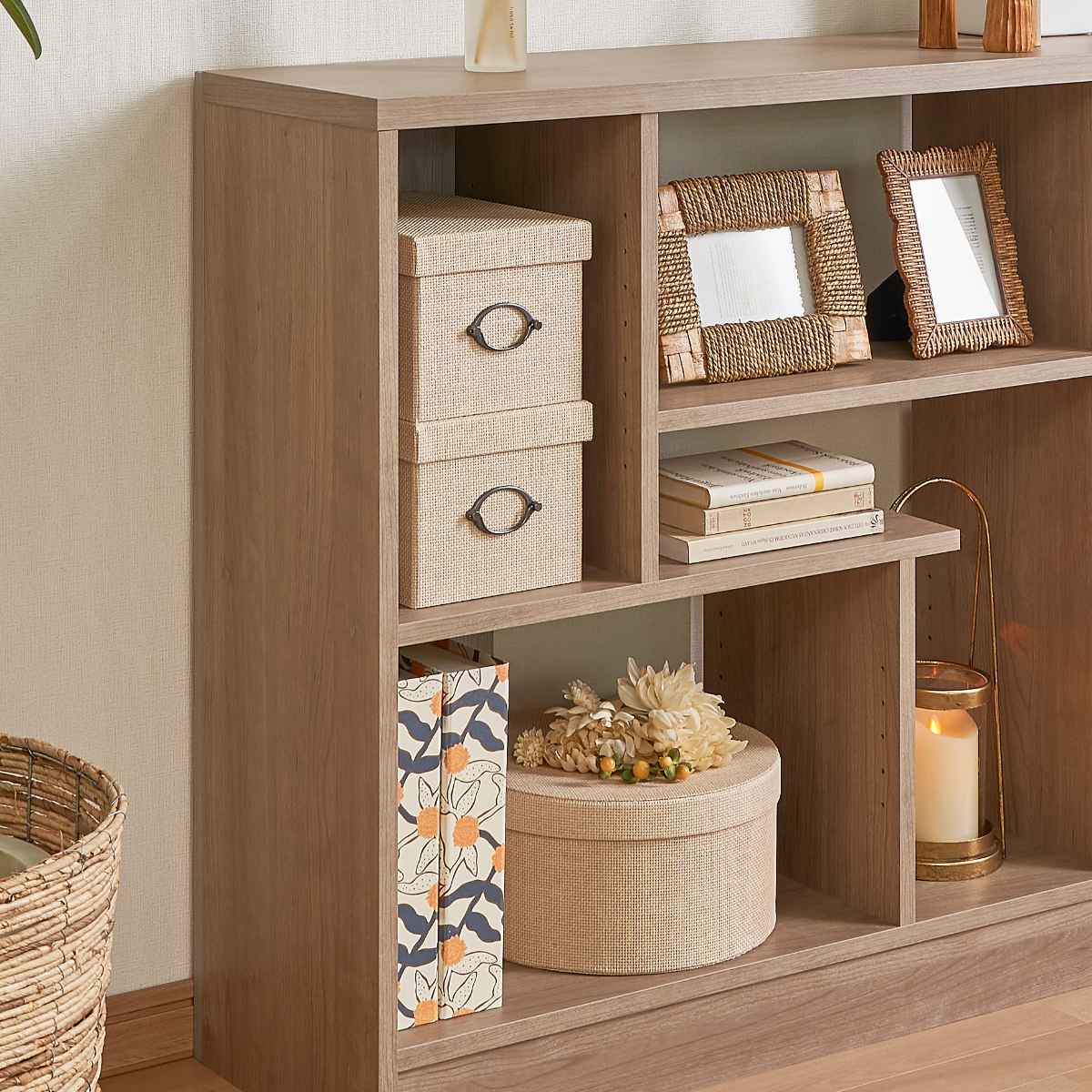 大洋（TAIYO） オープンシェルフ 北欧モダン アシンメトリーデザイン