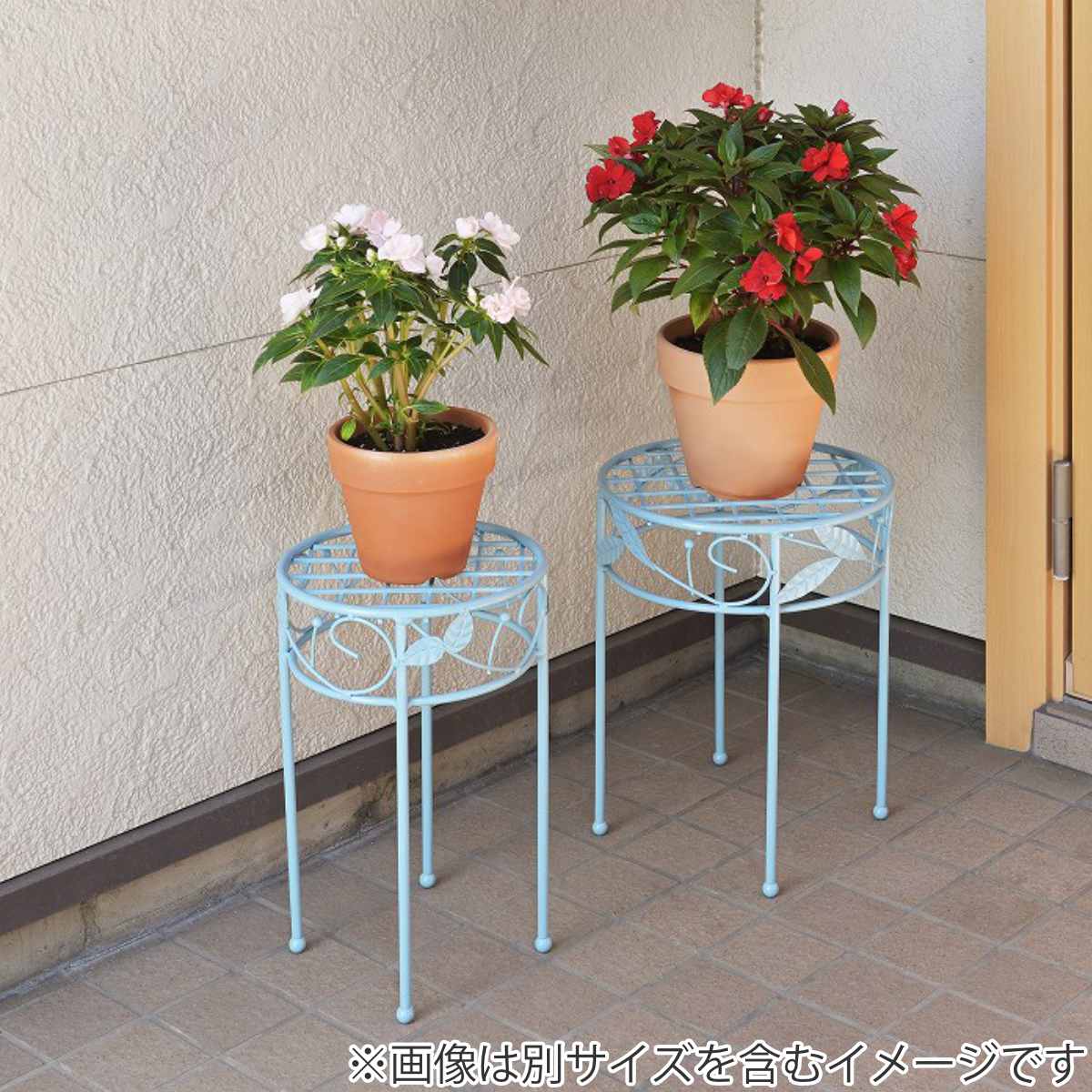 フラワースタンド 心春 テーブルスタンド 直径25cm ブルー