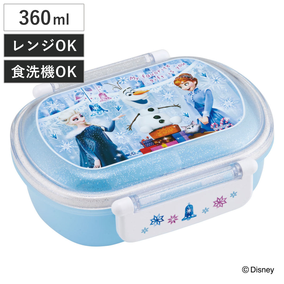 スケーター お弁当箱 抗菌ふわっとタイトランチ 1段 360ml アナと雪の