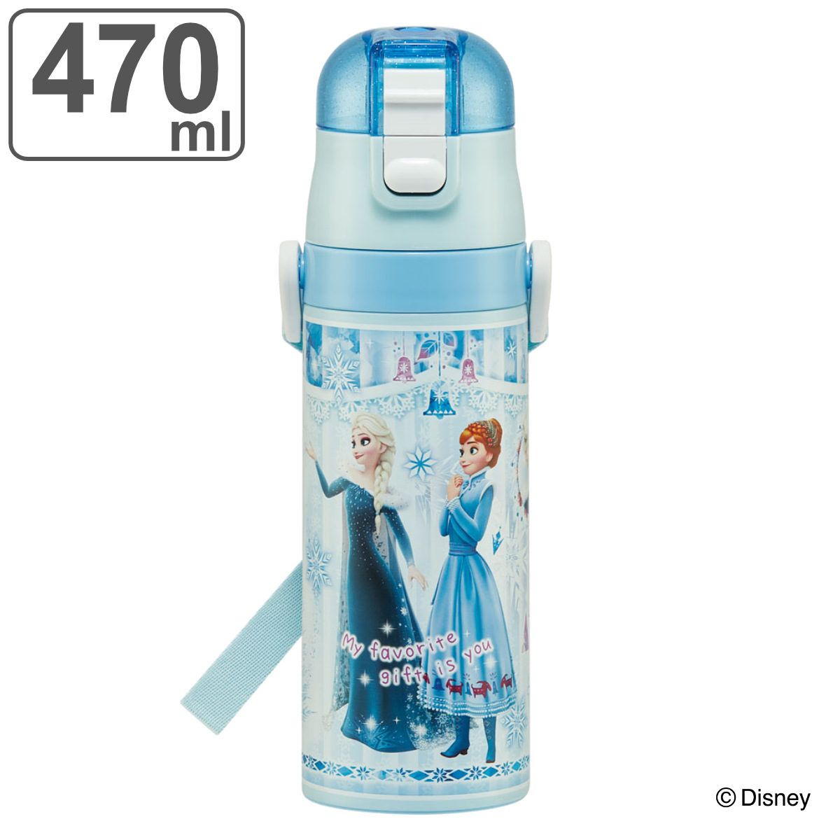 スケーター 水筒 470ml 超軽量ダイレクトボトル アナと雪の女王24