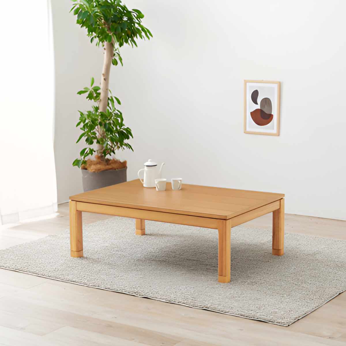 こたつ テーブル おしゃれ 高さ調節 ロータイプ コード収納 長方形 幅120cm （ 奥行80cm 高さ 38cm 43cm 継ぎ脚 コタツ こたつテーブル ）の画像