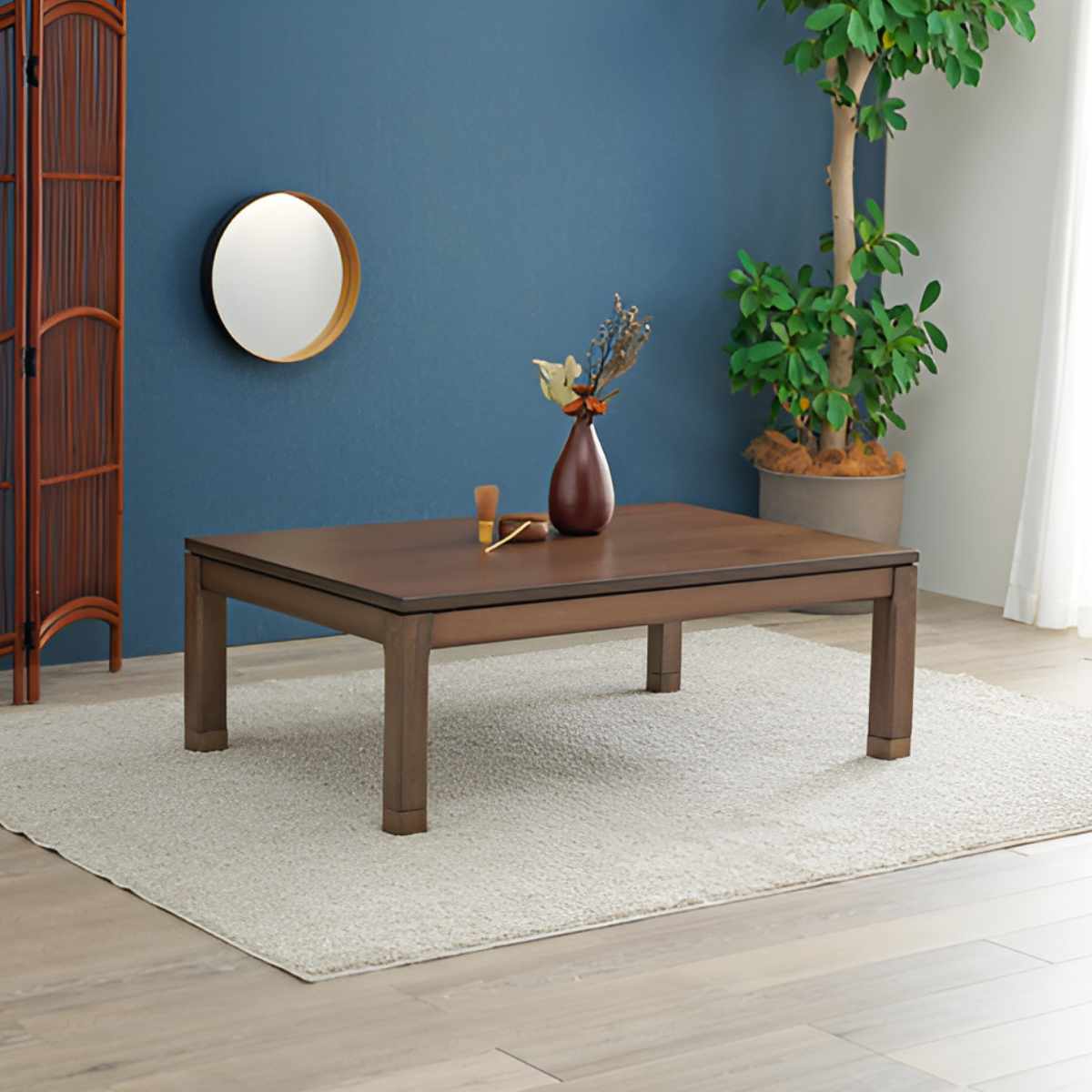 こたつ テーブル おしゃれ 高さ調節 ロータイプ コード収納 長方形 幅120cm （ 奥行80cm 高さ 38cm 43cm 継ぎ脚 コタツ こたつテーブル ）の画像