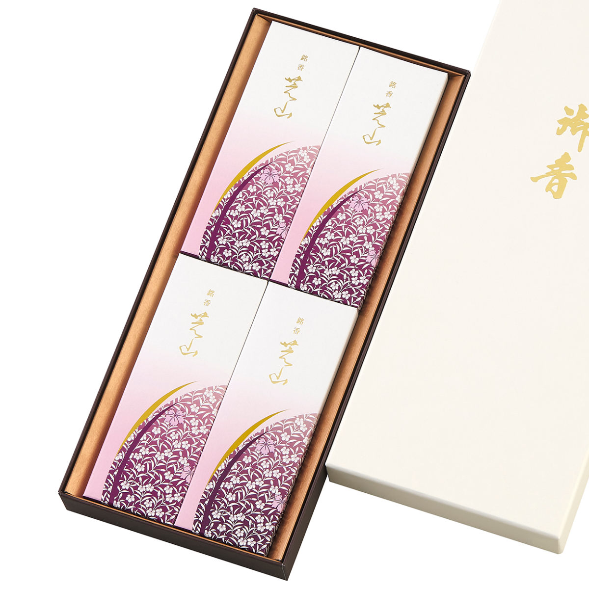 日本香堂 線香 銘香芝山 進物 4箱入 贈答用 （ お線香 線香セット
