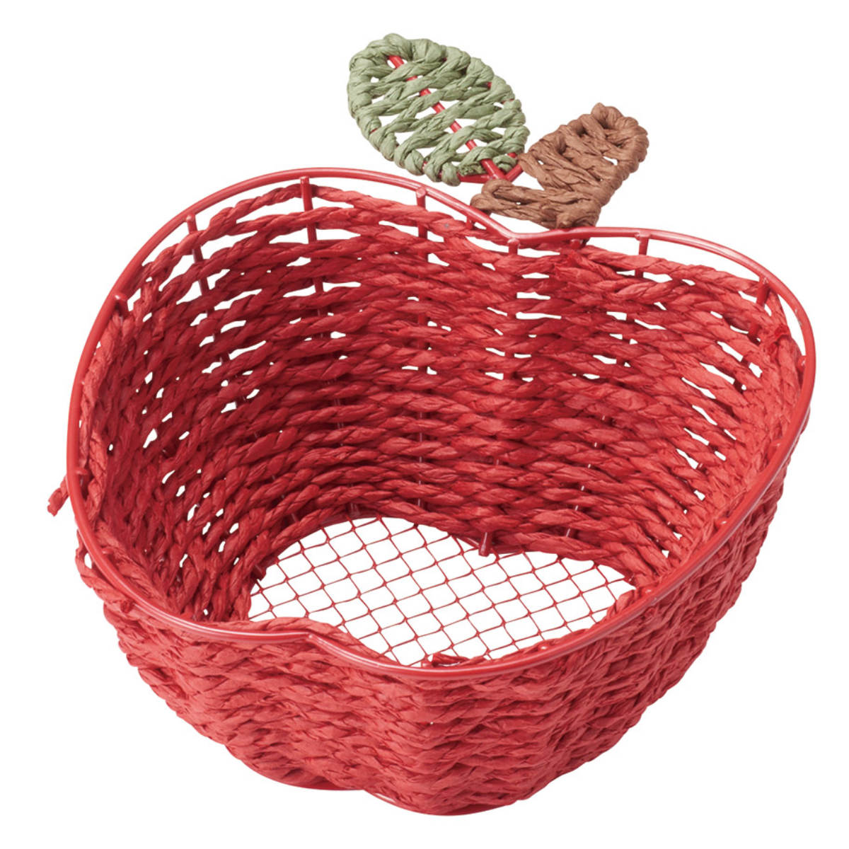 バスケット フルーツバスケット リンゴ型 （ かご ペーパーバスケット