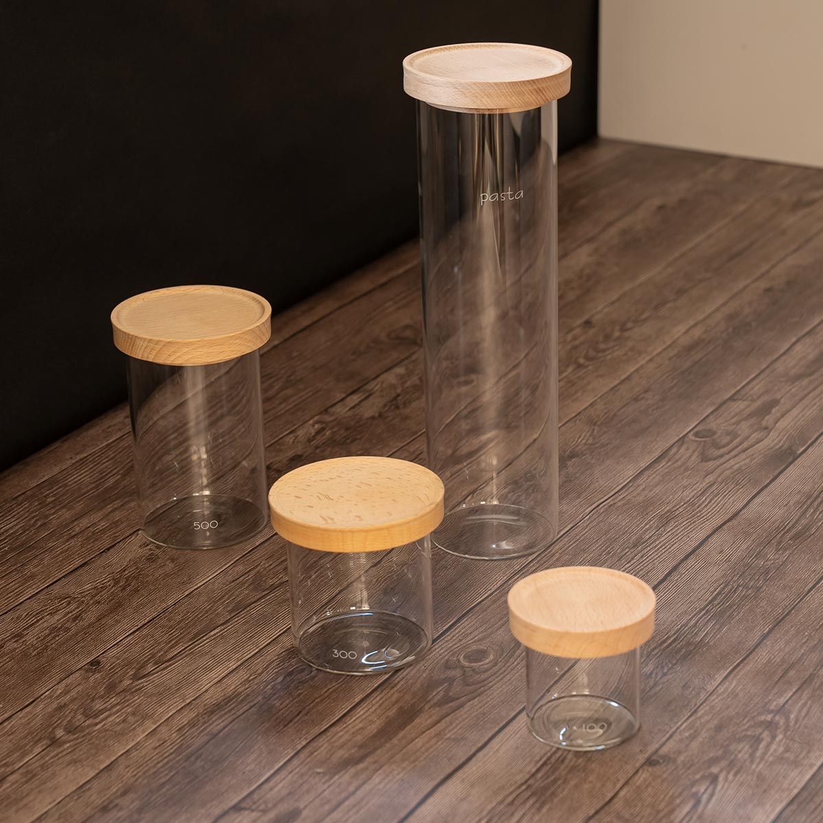 保存容器 マッシュルーム キャニスター パスタ （ ガラス 耐熱ガラス