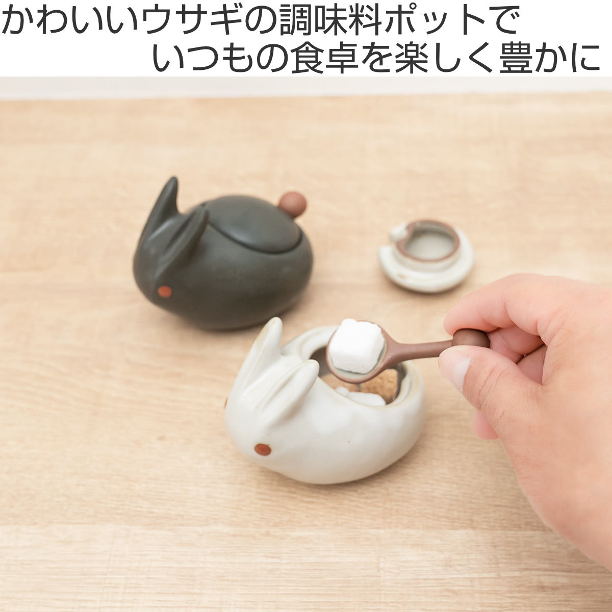 調味料入れ アイクラフトD うさぎポット （ 卓上 食洗機対応 スプーン