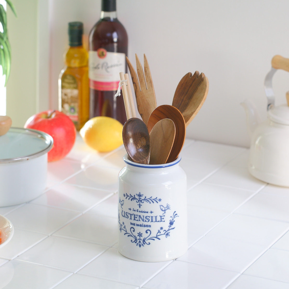 キッチンツールスタンド キュジーヌ （ 陶器 日本製 箸立て カトラリー