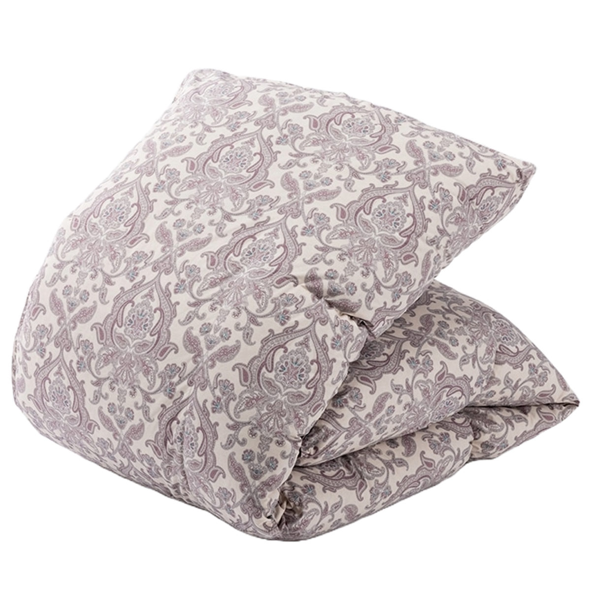 西川 羽毛布団 グースダウン90％ ダマスク柄 シングルロング スリー