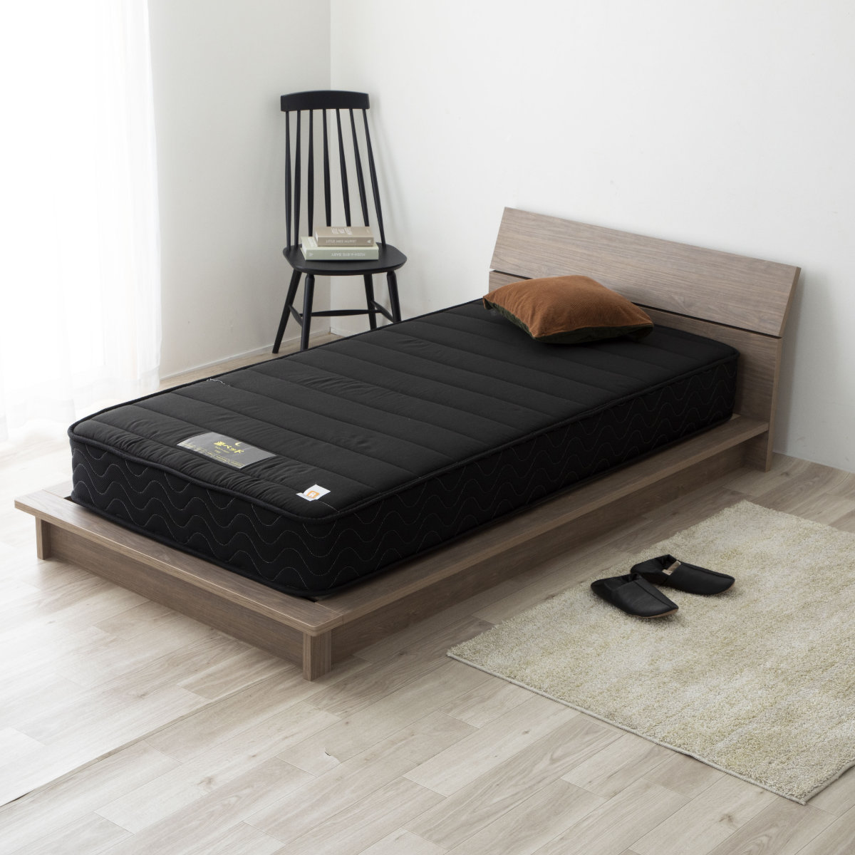 硬さの選べるマットレス ショートシングル ブラック 夜香ハイグレード