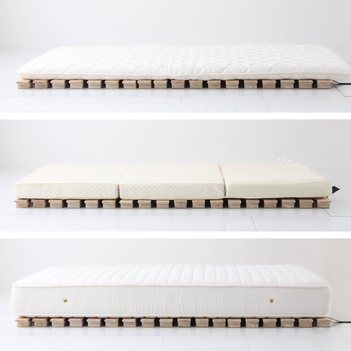 桐ロールすのこ シングル 床面高5cm 簡単収納 （ すのこ マット 桐