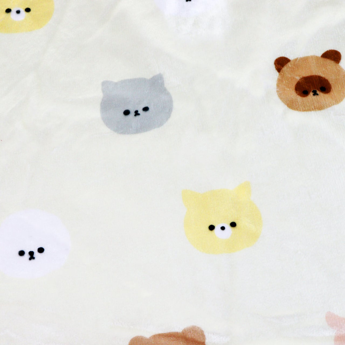 ブランケット モフモフレンズ 総柄 70x100cm フランネル 裏ボア