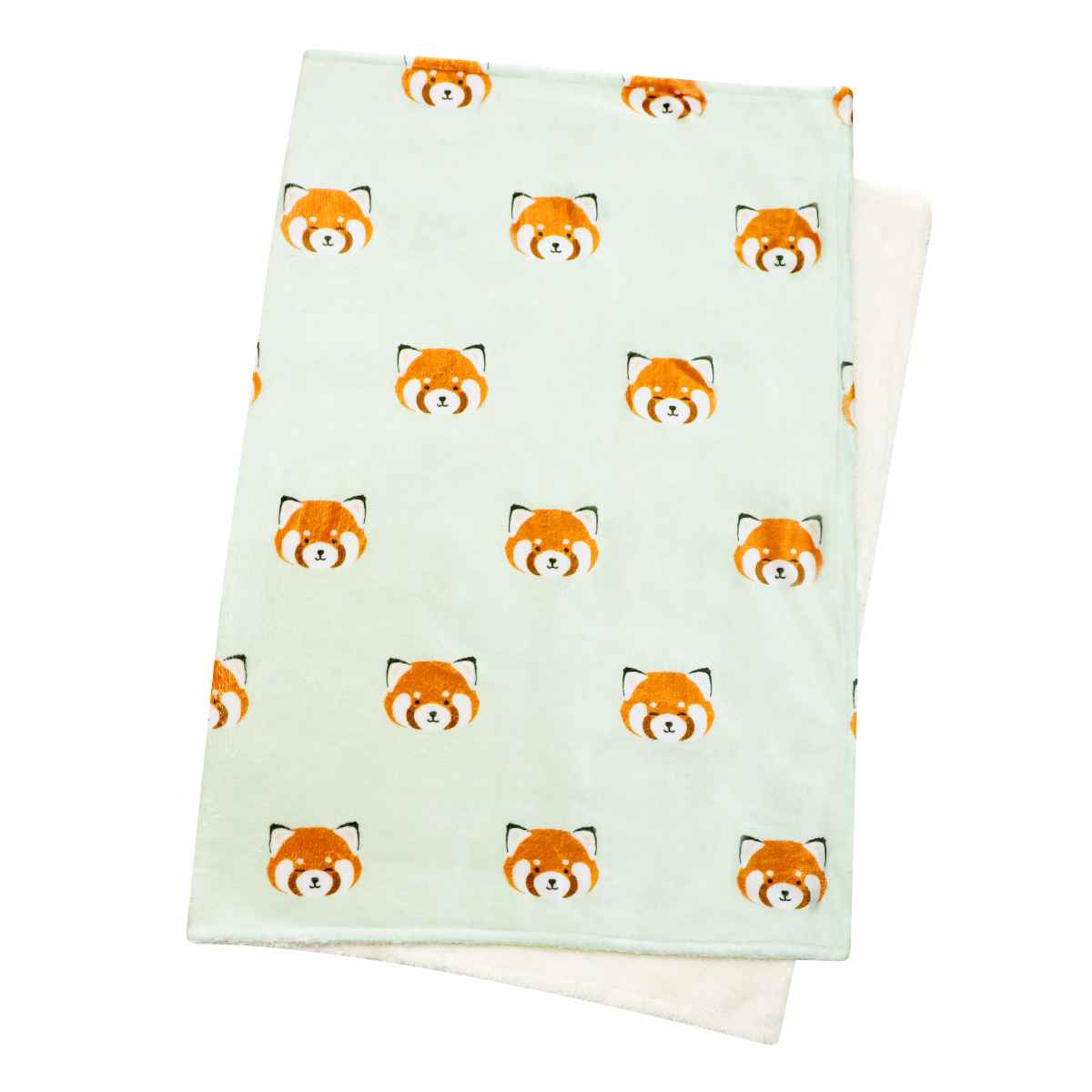 ブランケット 動物 レッサーパンダ 70x100cm フランネル 裏ボア