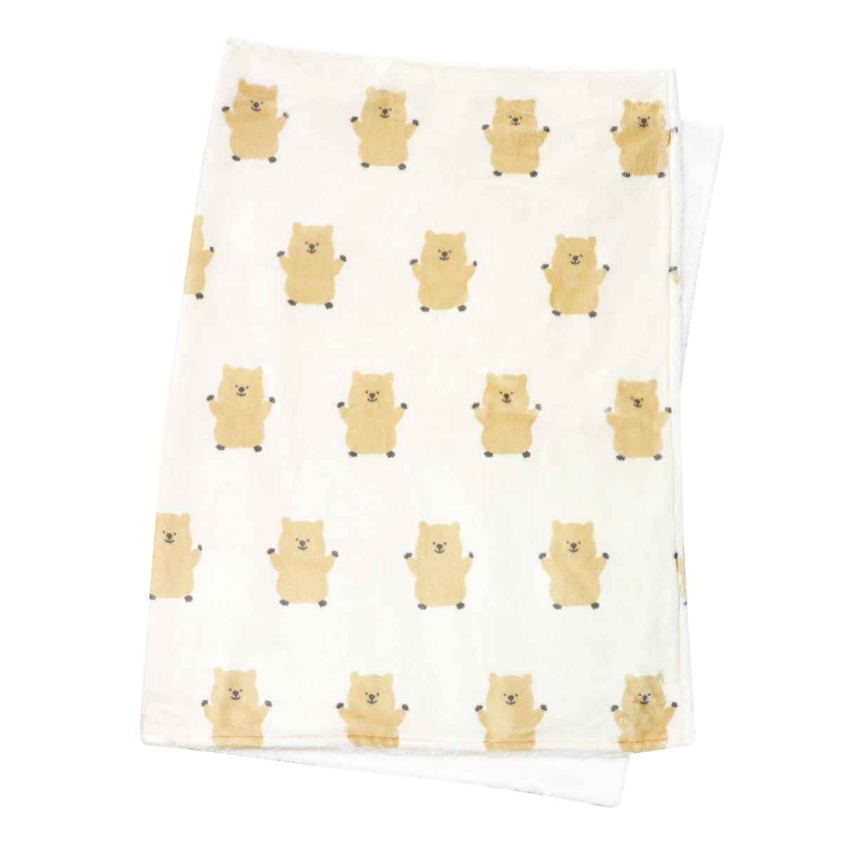 ブランケット 動物 クォッカ 70x100cm フランネル 裏ボア （ 毛布