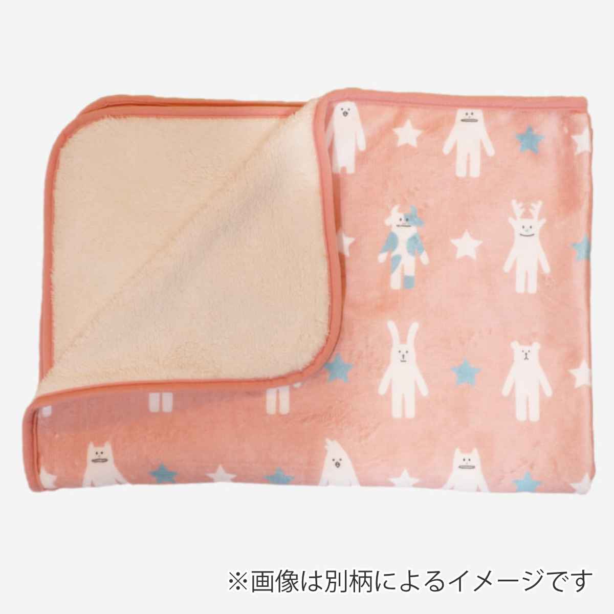 ブランケット 動物 きょうりゅう 70x100cm フランネル 裏ボア （ 毛布