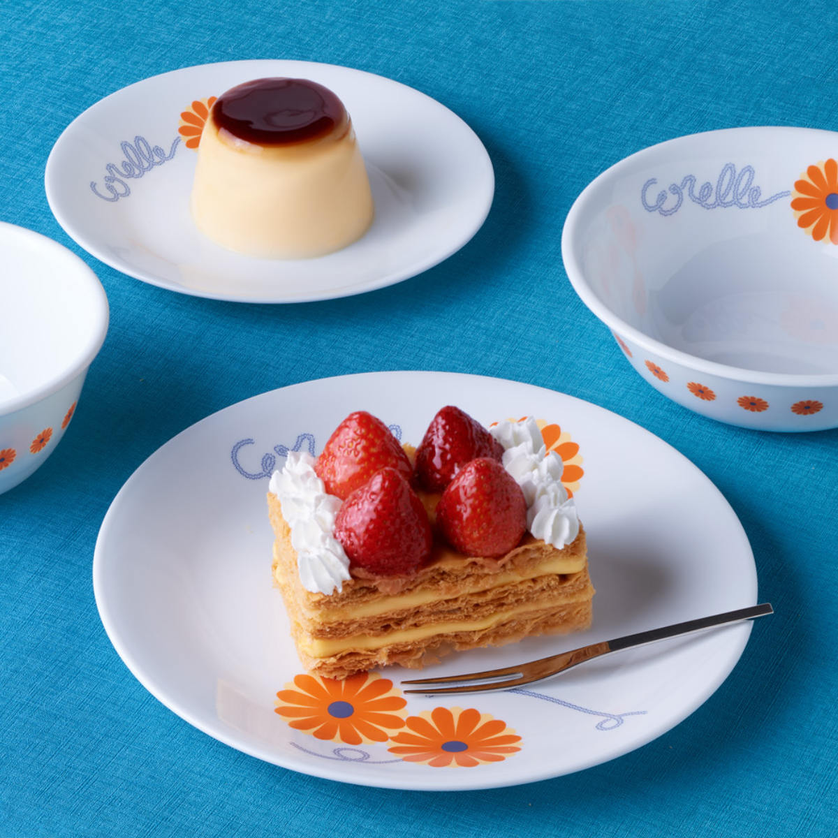 CORELLE コレール プレート 5枚セット オレンジ柄　２１.５cm CORELLE（コレール） プレート 21.5cm CORELLE オレンジマーガレット