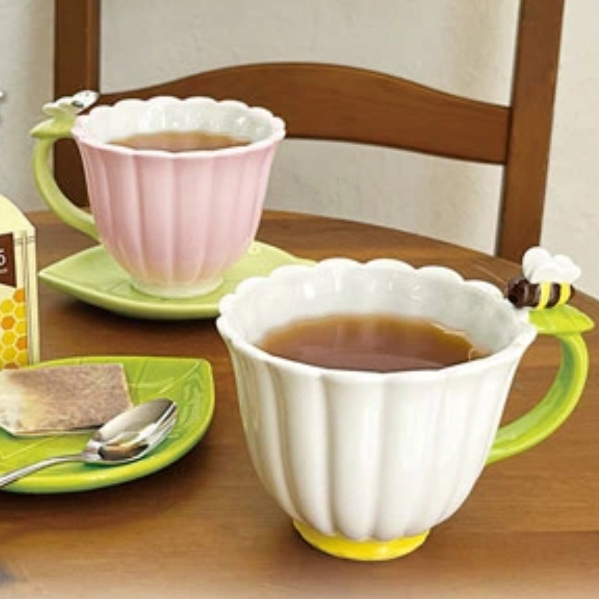 マグカップ&ソーサー 200ml フラワー 陶器 （ ティーカップ ソーサー