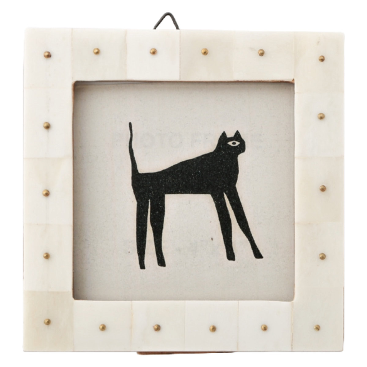 フォトフレーム ボーン＆ブラスドットフォトフレームS 卓上 13×13cm