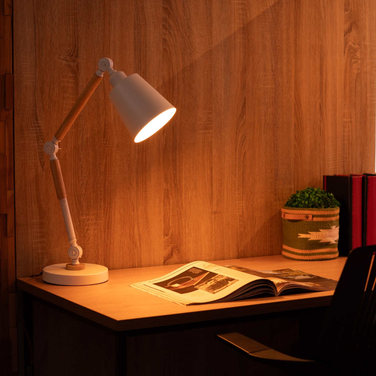 東谷 デスクライト 天然木 角度調節 （ 北欧 テーブルライト スタンド