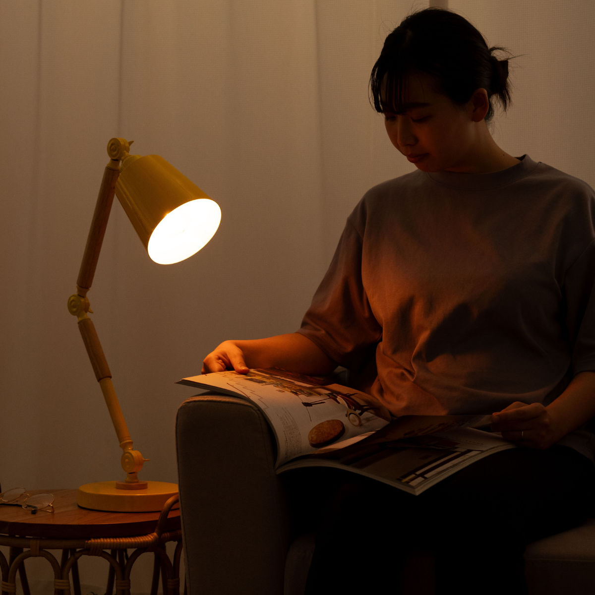 東谷 デスクライト 天然木 角度調節 （ 北欧 テーブルライト スタンド