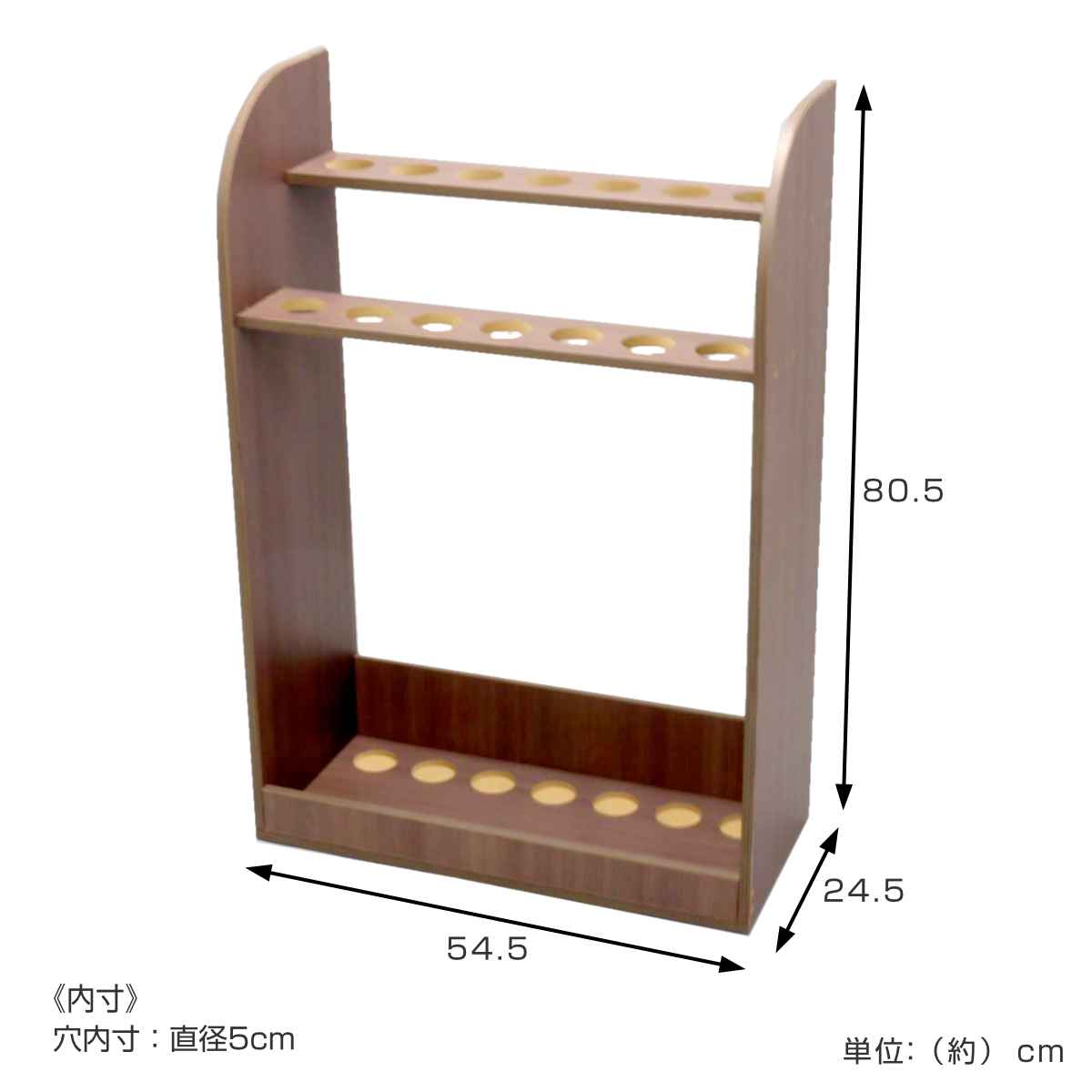 OSMAC ゴルフクラブスタンド 木製 14本収納 約幅55cm （ ゴルフクラブ