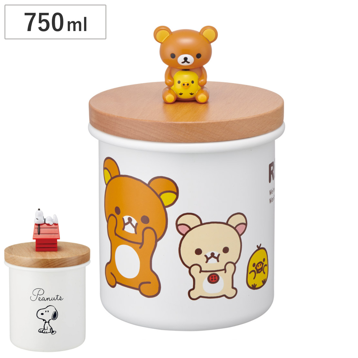 スケーター 保存容器 750ml マスコット付キャニスター スヌーピー