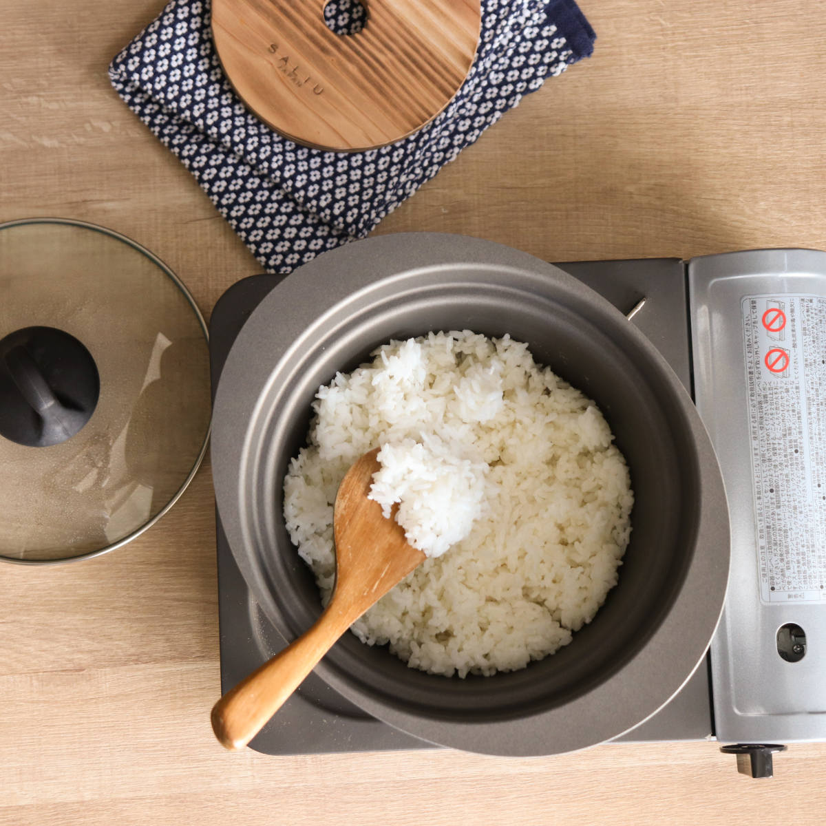 ウルシヤマ金属工業 炊飯鍋 3合炊き ガス火専用 銀シャリ釜 日本製