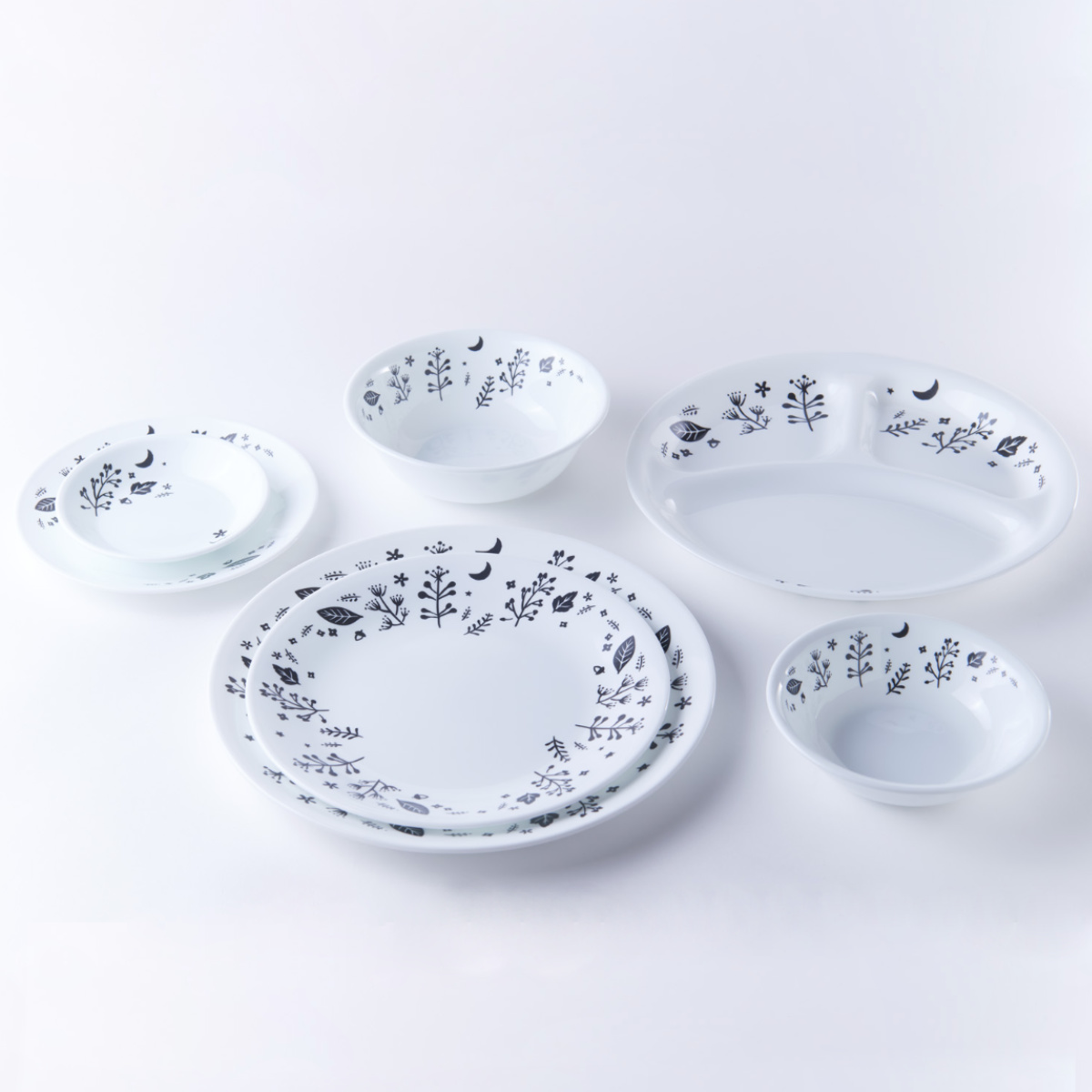 美品  ROSEDALE プレート 5枚セット（大）【K503】 CORELLE（コレール） プレート 21.5cm CORELLE ムーンライトフォレスト