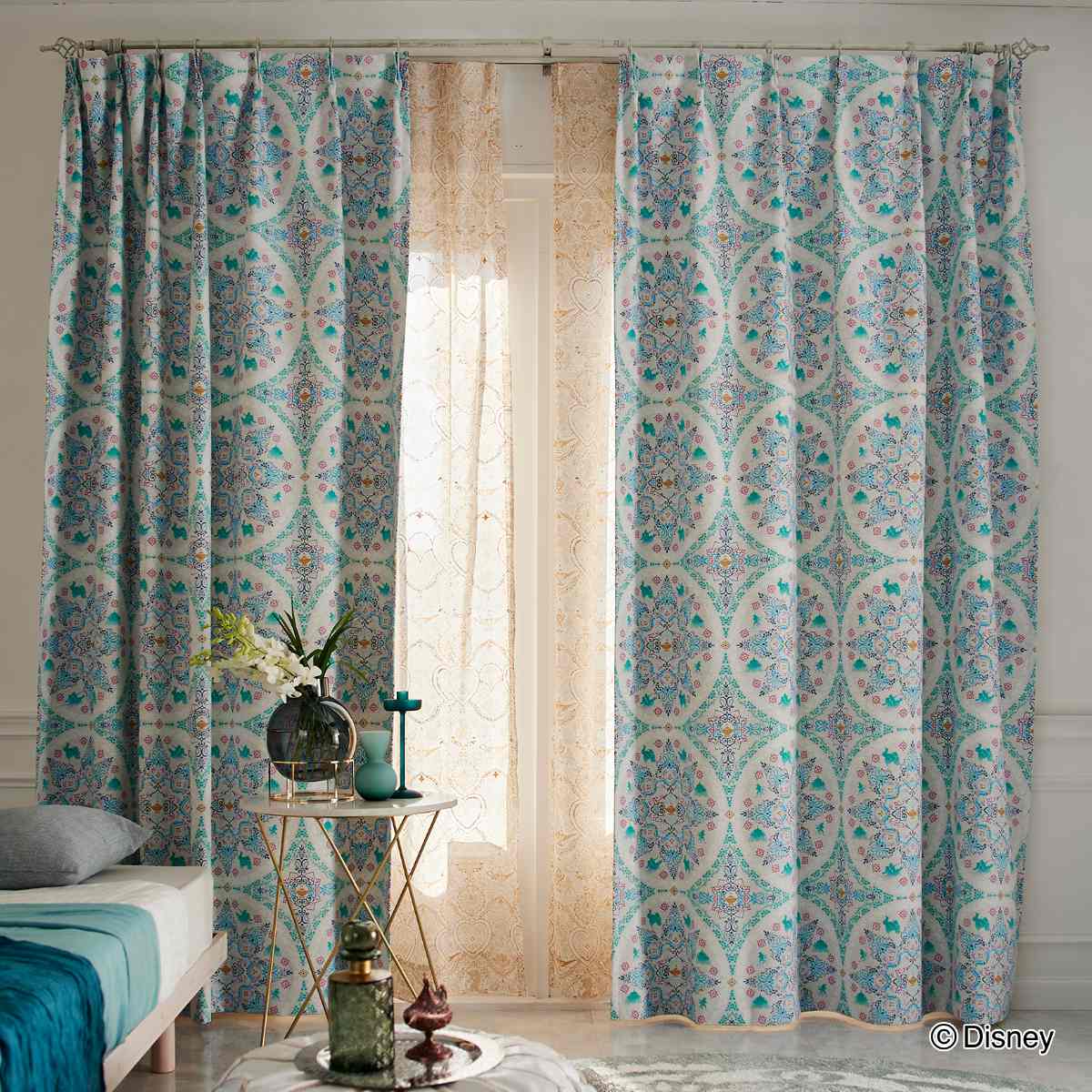 スミノエ カーテン ディズニー PRINCESS マジックランプ 100×135cm