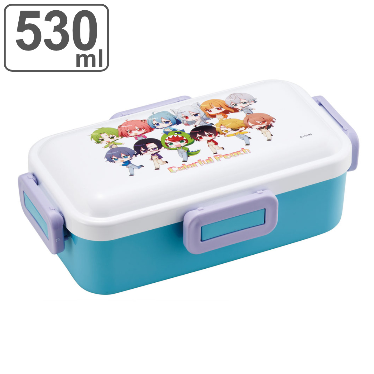 スケーター お弁当箱 抗菌ふわっと弁当箱 1段 530ml カラフルピーチ