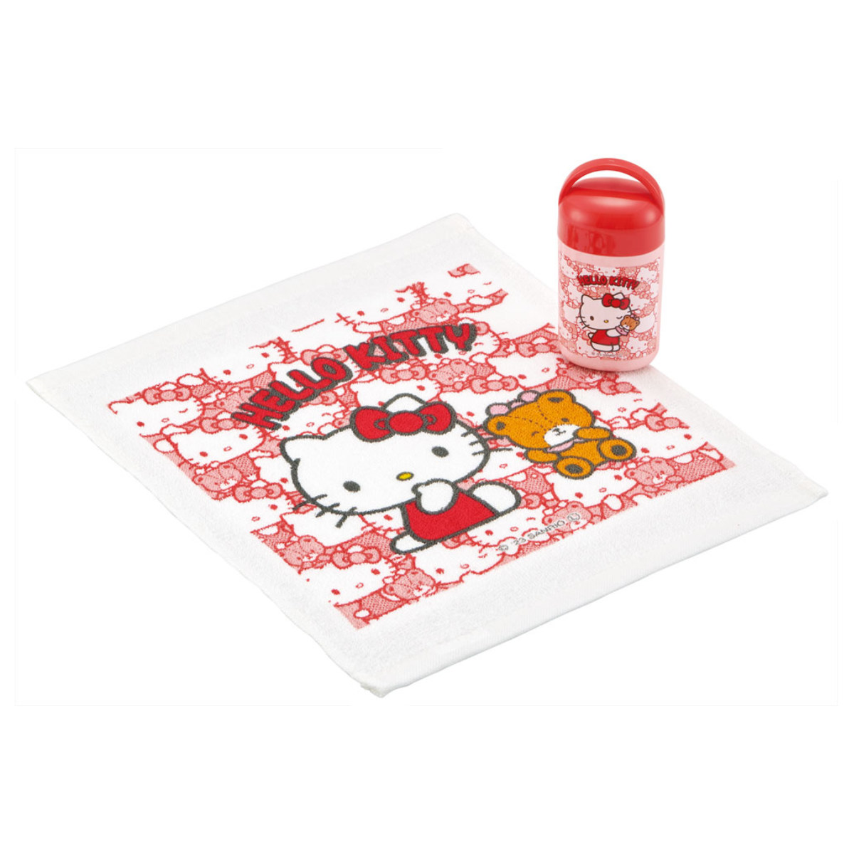 スケーター おしぼり 抗菌ケース付おしぼり KTうしろうしろ （ キティ