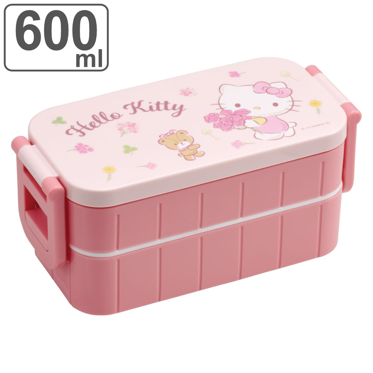 スケーター お弁当箱 抗菌タイトランチボックス 2段 600ml KTフラワー