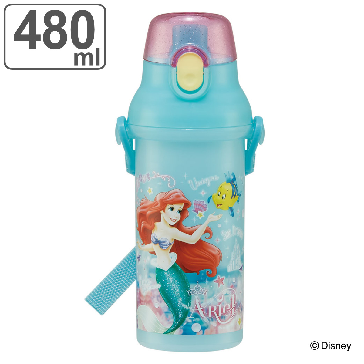 スケーター 水筒 480ml 抗菌直飲プラボトル アリエル24 （ アリエル 直