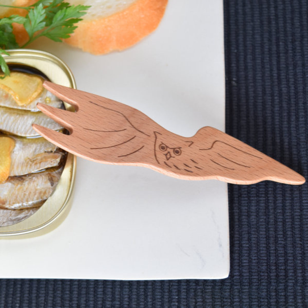 フォーク 11cm 絶滅危惧種の動物フォーク 木製 （ 木製フォーク 木製