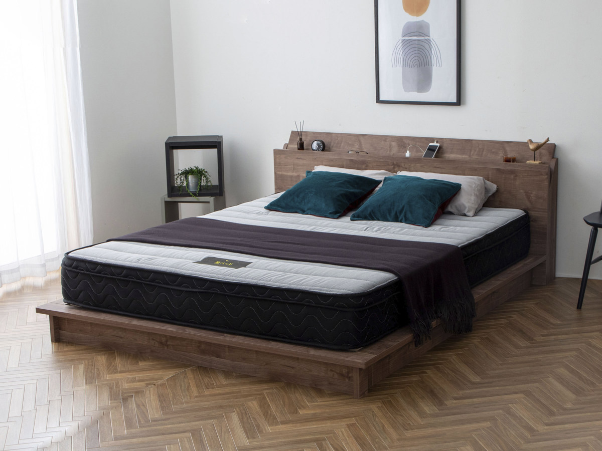 ローベッド シングル Apel SEN すのこ 廃材再利用 ツートン （ ベッド