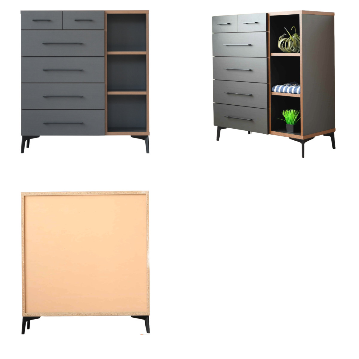 チェスト 5段 モダンヴィンテージ 日本製 幅90cm （ たんす 箪笥 収納