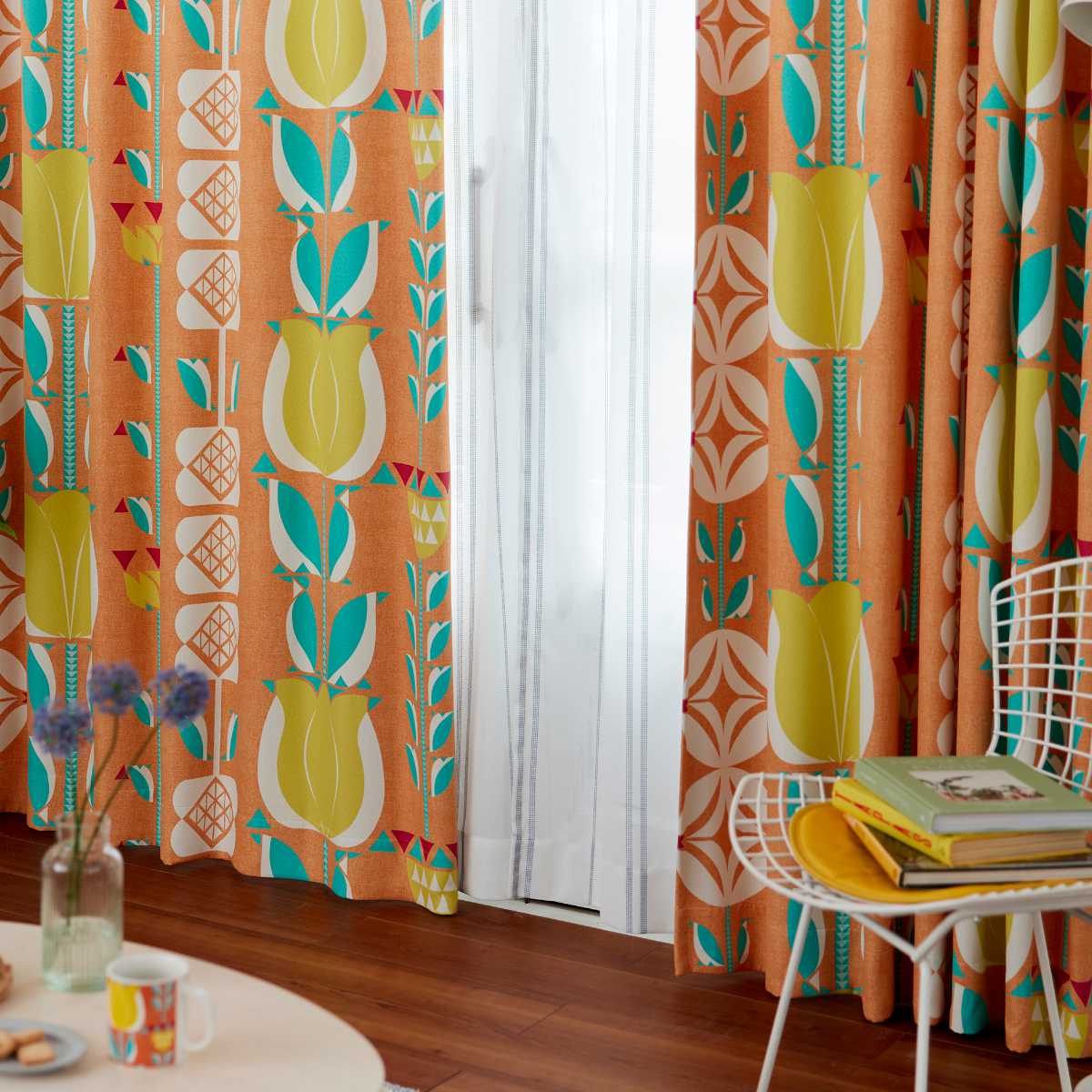 スミノエ カーテン 遮光3級 チューリッペン 100×178cm 1枚入り