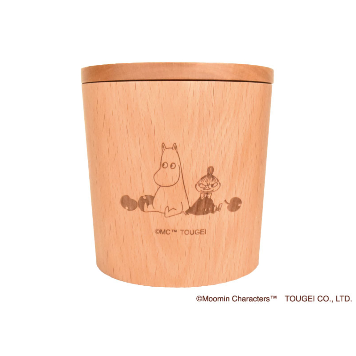むーみんページ.*♡ハンドメイド♬*°木製キャニスター大サイズ❤ 保存容器 250ml キャニスター ムーミン （ 天然木 密閉 密閉容器 保存 その他