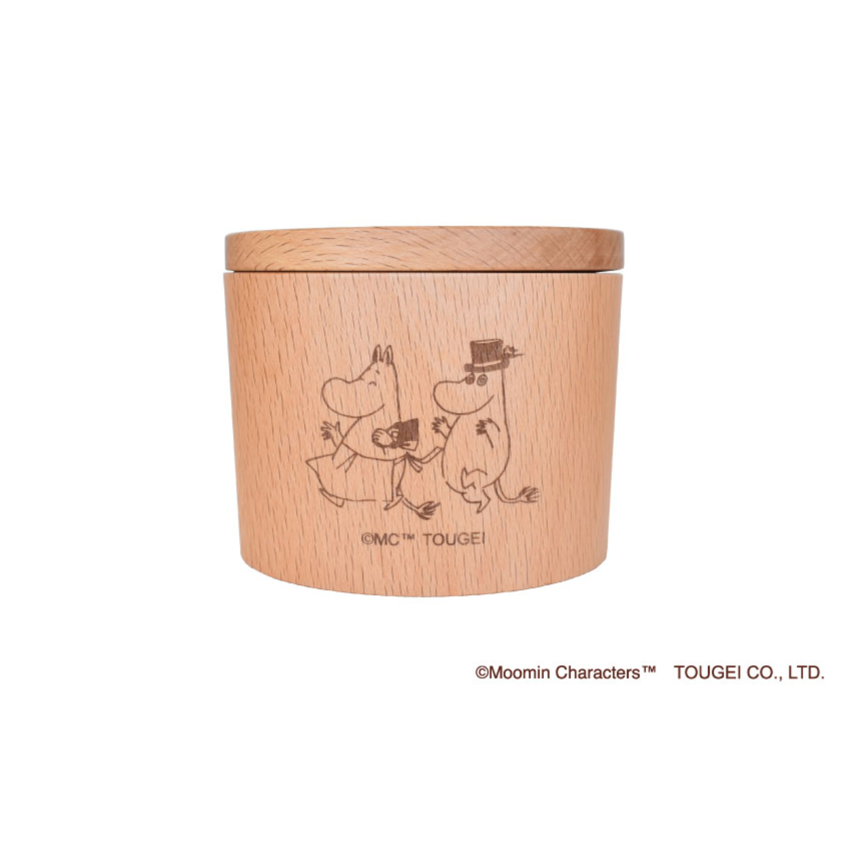 保存容器 150ml テーブルキャニスター ムーミン （ 天然木 密閉 密閉