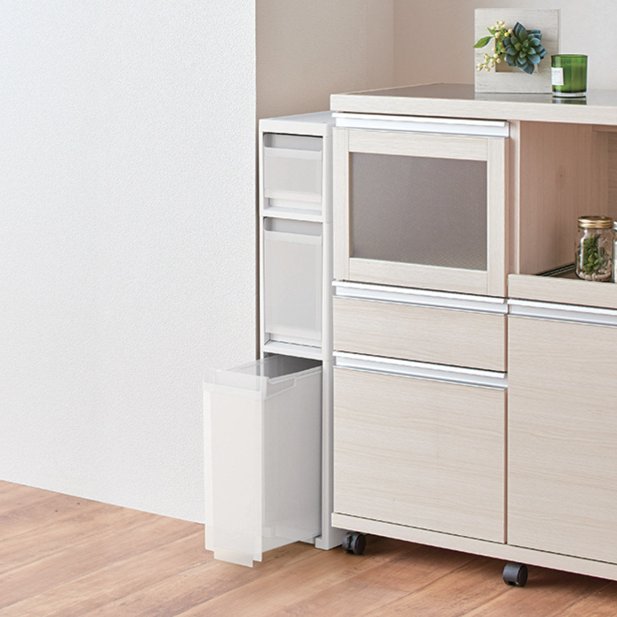 天馬 キッチンストッカー ファビエ スキピタストッカー ワイド 3段 幅