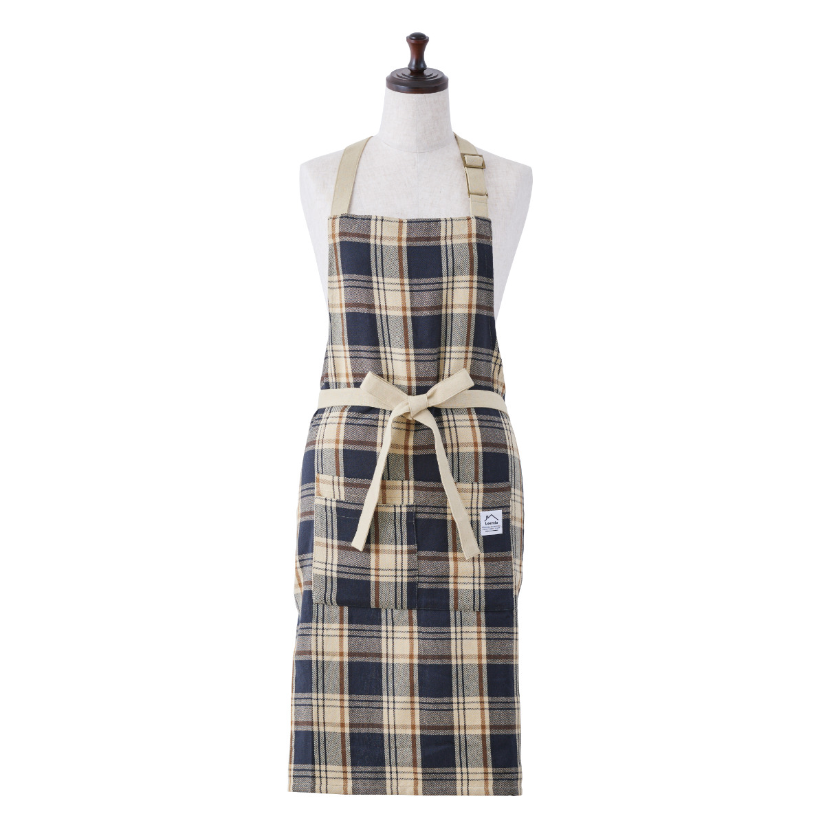 エプロン クロベリー Leende （ 綿100％ ポケット付き チェック