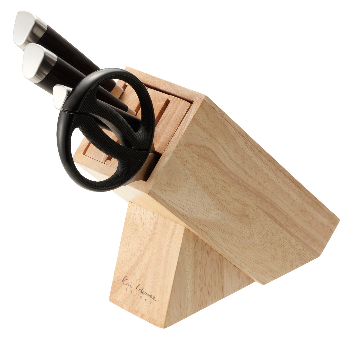 貝印 包丁スタンド 木製 ナイフブロック （ 天然木 分解可能 包丁立て