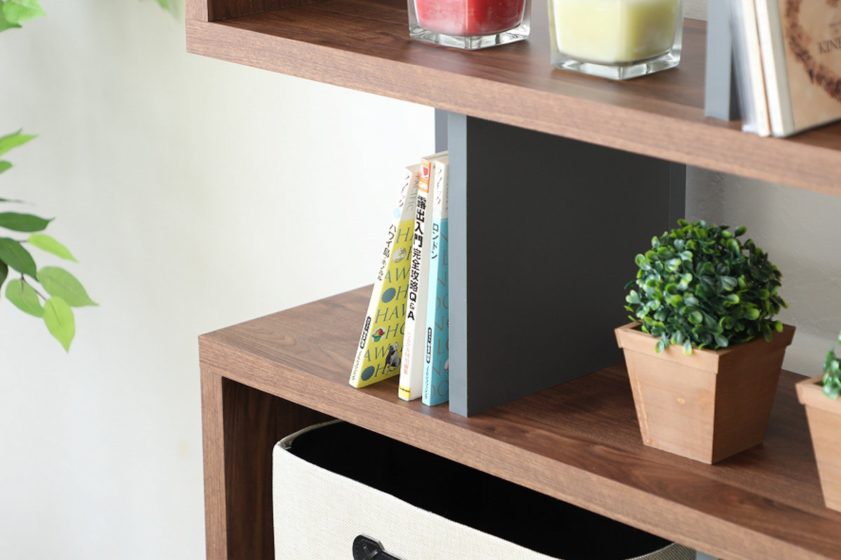 ジグザグラック 4段 オープンラック 日本製 幅88cm （ ラック 棚 S字