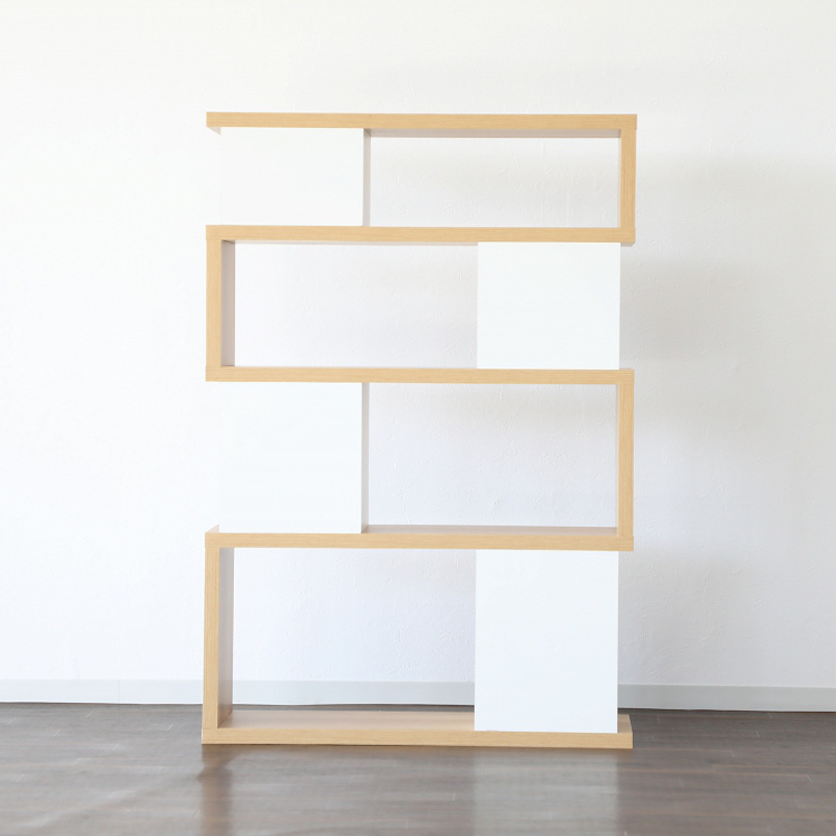 ジグザグラック 4段 オープンラック 日本製 幅88cm （ ラック 棚 S字