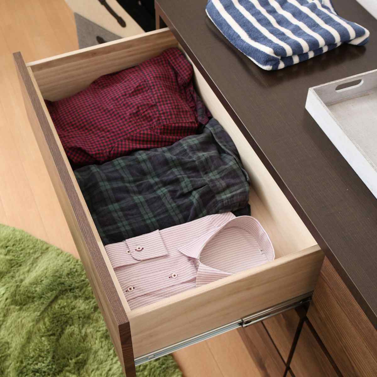 ローチェスト 幅120cm 3段2列 ナチュラルモダン 日本製 （ チェスト 棚